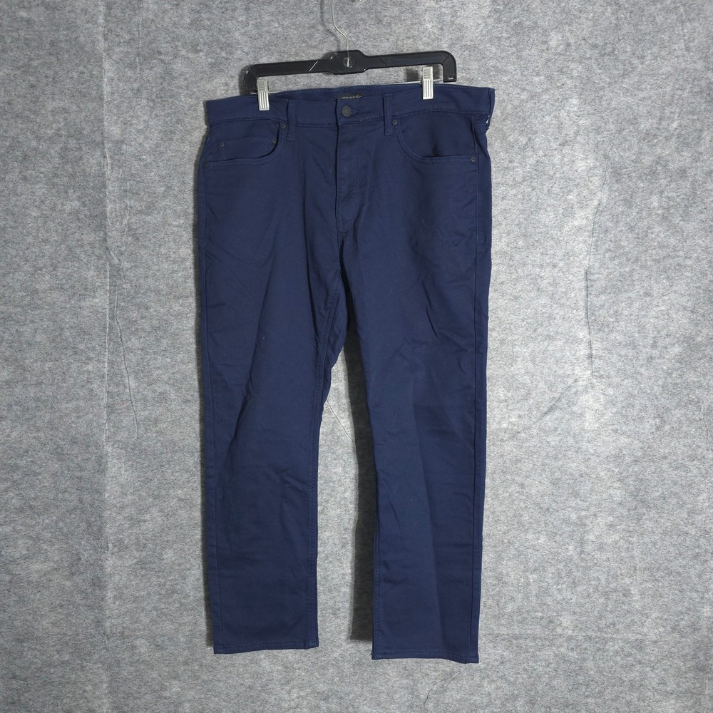 Banana Republic Pants Men 36x27 Navy Blue 5-Pocket Straight Stretch Cotton Solid